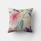 フローラ水色かわいらしデザイン付きクッション クッション (裏面)