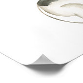 フローラ水色の牛の女の子の赤ちゃんシャワーのサイン ポスター (角)