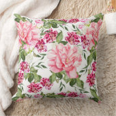 フローラ水色の花バラ牡丹の蘭 クッション (ブランケット)