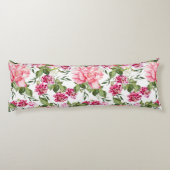 フローラ水色の花バラ牡丹の蘭 ボディピロー (裏面)