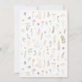 フローラ水色アルファベットABC誕生日 招待状 (裏面)