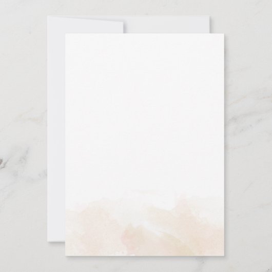 フローラ水色カップル赤ちゃんシャワー植物学 招待状 (裏面)