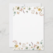 フローラ水色ガールベビーシャワー 招待状 (裏面)