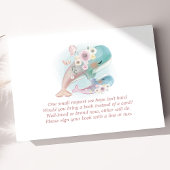 フローラ水色クジラベビー帳 エンクロージャーカード