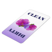 フローラ水色クリーンまたはダーティ食洗機 マグネット (左側)