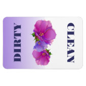 フローラ水色クリーンまたはダーティ食洗機 マグネット (横)