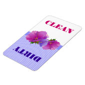 フローラ水色クリーンまたはダーティ食洗機 マグネット (左側)