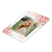 フローラ水色グモダンラッドアナウンス赤面 マグネット (左側)