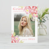 フローラ水色グモダンラッドアナウンス赤面 招待状 (スタンド正面)