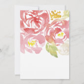 フローラ水色グモダンラッドアナウンス赤面 招待状 (裏面)