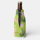 フローラ水色サボリパーソナライズされたス ボトルクーラー (ボトル裏面)