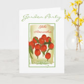 フローラ水色シードパケット招待状またはノートカード カード (黄色い花)