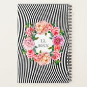 フローラ水色スカルストライプ付き プランナー手帳 (裏面)