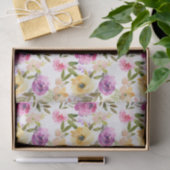 フローラ水色デクページ春ティッシュペーパー 薄葉紙 (ギフト)