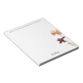 フローラ水色パーソナライズされたシンプル祈りの言葉 ノートパッド (アングル)