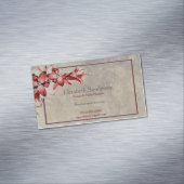 フローラ水色フェミニンパーティープランナー マグネット名刺 (インサイチュ)