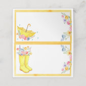 フローラ水色ベビーシャワー座席表-春 プレイスカード (外部開封)