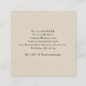 フローラ水色ミキサーベイカーベーカリー名刺 スクエア名刺 (裏面)