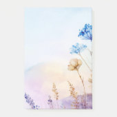 フローラ水色メモ帳 ポストイット (正面)