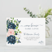 フローラ水色モダン移動 案内状 (スタンド正面)