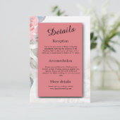 フローラ水色ヤマトフラワーバラ結婚牡丹 エンクロージャーカード (スタンド正面)