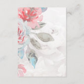 フローラ水色ヤマトフラワーバラ結婚牡丹 エンクロージャーカード (裏面)