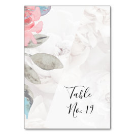 フローラ水色ヤマトフラワーバラ結婚牡丹 テーブルナンバー