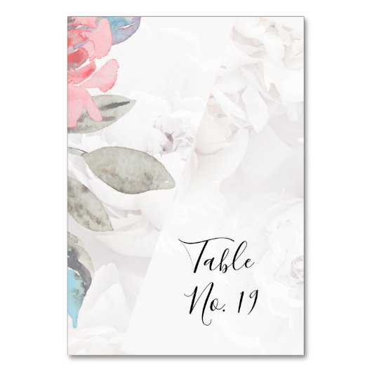 フローラ水色ヤマトフラワーバラ結婚牡丹 テーブルナンバー (正面)