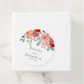 フローラ水色ユーカリ秋の結婚式 フェイバータグ (インサイチュ)