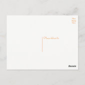 フローラ水色リリー花こんにちは、ありがとう ポストカード (裏面)