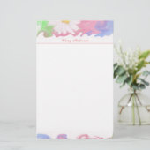 フローラ水色固定 便箋 (スタンド正面)