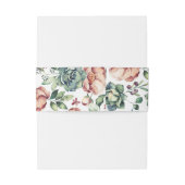 フローラ水色多汁ヴィンテージ秋の結婚式 招待状ベリーバンド (裏面例)