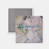 フローラ水色幸せ開花磁石 マグネット (正面/裏面)