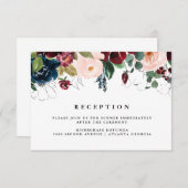 フローラ水色披露宴情報挿入 エンクロージャーカード (正面/裏面)