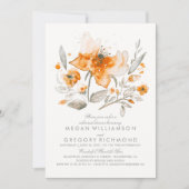 フローラ水色植物性秋リハーサルディナー 招待状 (正面)