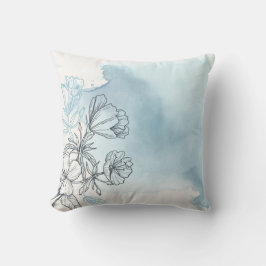 フローラ水色 クッション