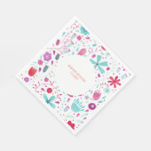 フローラ水色 スタンダードランチョンナプキン (角)