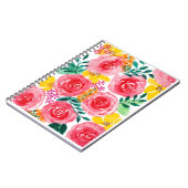 フローラ水色 ノートブック (左側)