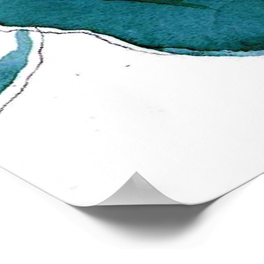 フローラ水色 ポスター (角)