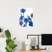 フローラ水色 ポスター (ホームオフィス)