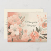 フローラ水色 ポストカード (正面/裏面)