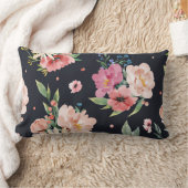 フローラ水色 ランバークッション (ブランケット)