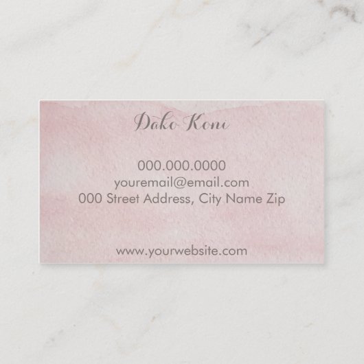 フローラ水色 名刺 (裏面)