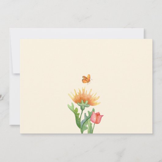 フローラ水色 招待状 (裏面)