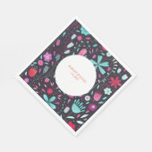 フローラ水色(濃色) スタンダードランチョンナプキン (角)