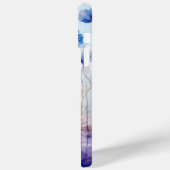 フローラ水色iPhone 15 Pro最大ケースクール, Case-Mate iPhoneケース (裏面 / 左)