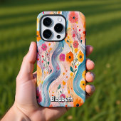 フローラ河川パターン iPhoneケース