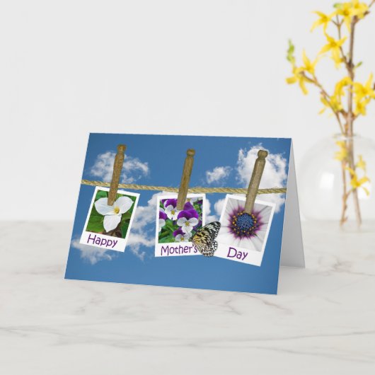 フローラ洗濯 カード (黄色い花)