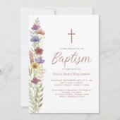 フローラ洗礼 招待状 (正面)