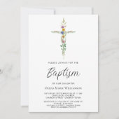 フローラ洗礼 招待状 (正面)